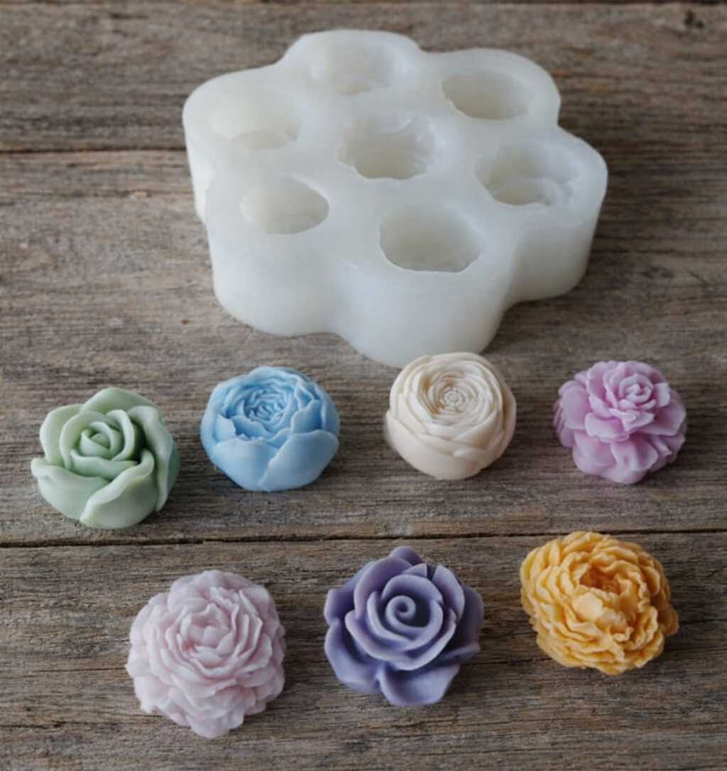 7 in 1 rose flower candle