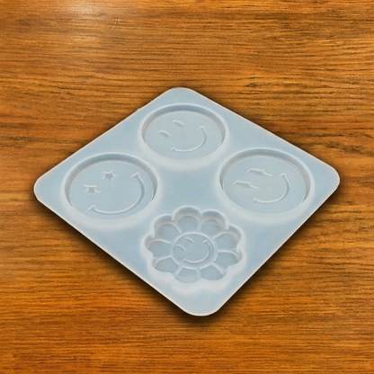 Smiley Pop-Socket 4 Cavity Mould 4mm