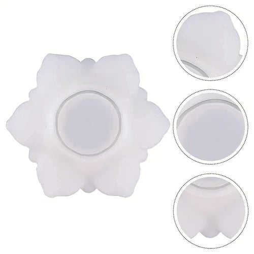 3D Flower Lotus Tea Light Shape Candle Holder Resin Mold