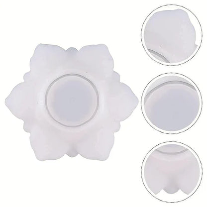 3D Flower Lotus Tea Light Shape Candle Holder Resin Mold
