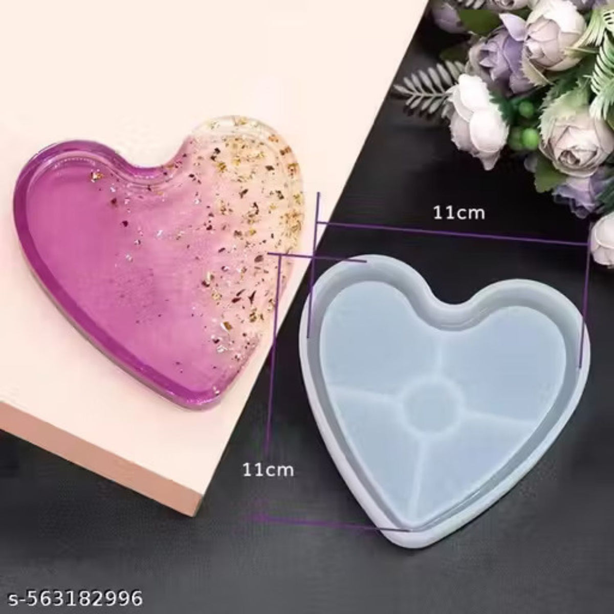 4" Heart Trinket 10x10cm 10mm Depth